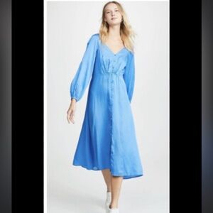 NWT Free People Later Days Midi Blue size 12